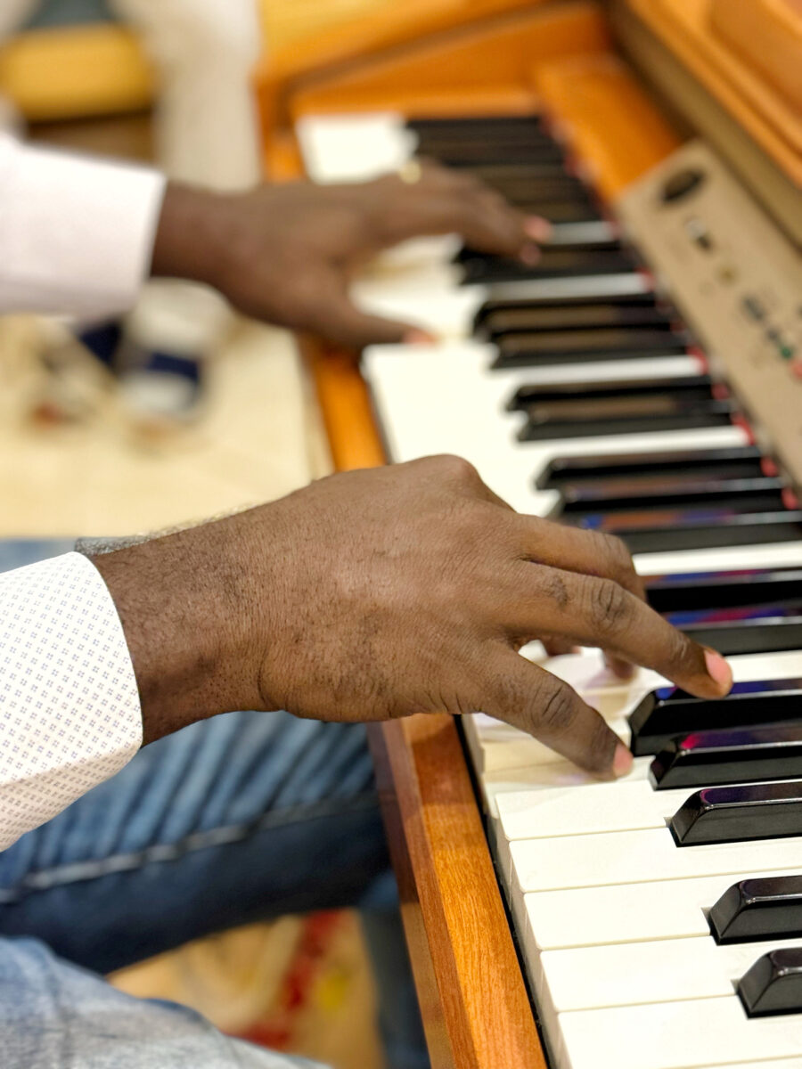 A diverse black unrecognizable male musician plays 2025 03 07 22 30 25 utc